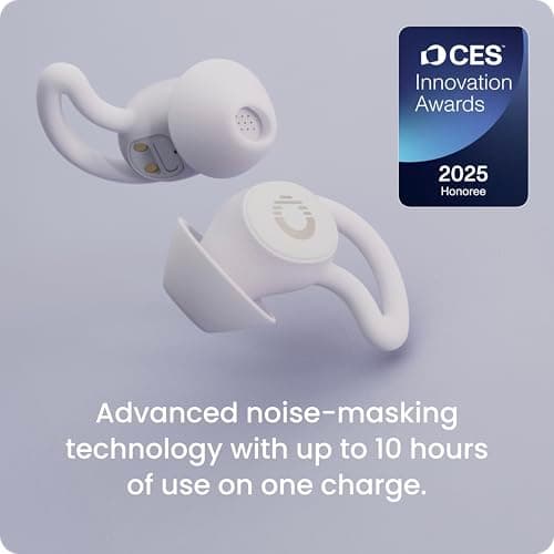 Ozlo Sleepbuds and Travel Case Bundle | Advanced Noise-Masking Sleep Earbuds - Comfortable Side Sleeper Headphones - Science-Backed Sleep Sounds - Secure Hard Case — view 4