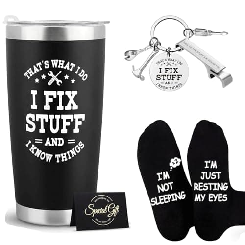 Birthday Gifts for Men, Stainless Steel Travel Tumbler, Funny Gifts Socks