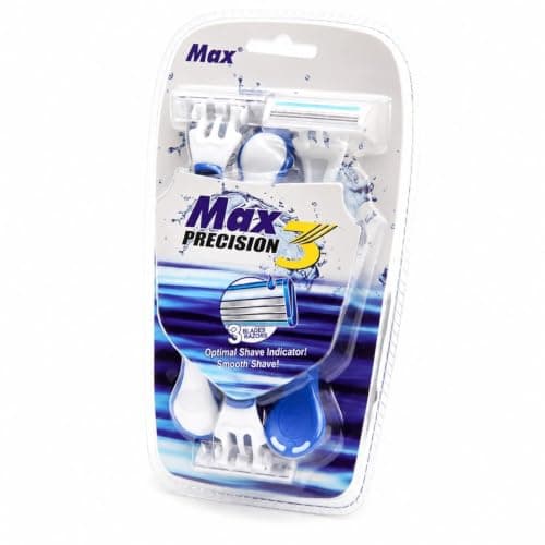Max Plastic Disposable Razors Pack of 3 Twin Blade Travel Shaving Set for Men, Personal Grooming, Holidays, Travel & Everyday Shaving 2898