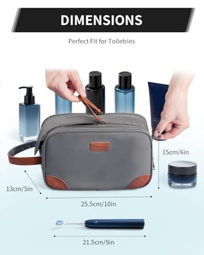 ECOHUB Toiletry Bag for Full Size Toiletries Nylon Wash Bag for Men — view 6