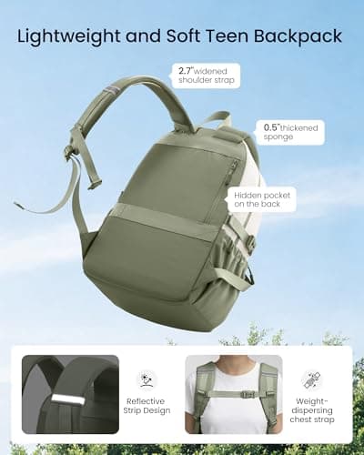 LOVEVOOK 17 Inch Laptop Backpack for Women, Waterproof School Work Bag — view 4
