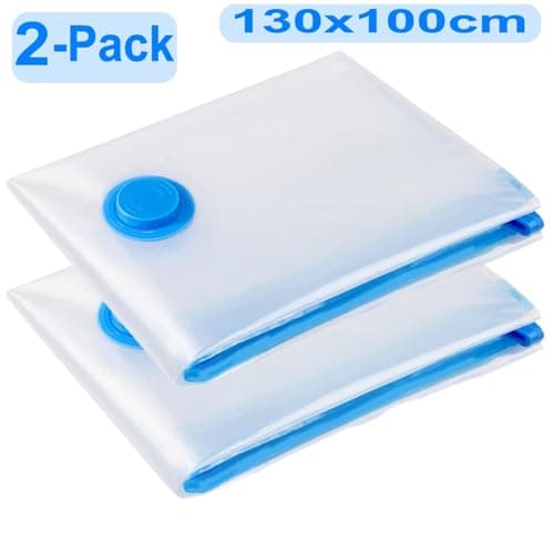 JZK 2-Pack 100x130cm Jumbo Vacuum Storage Bags For King Size Duvet Quilt — view 5