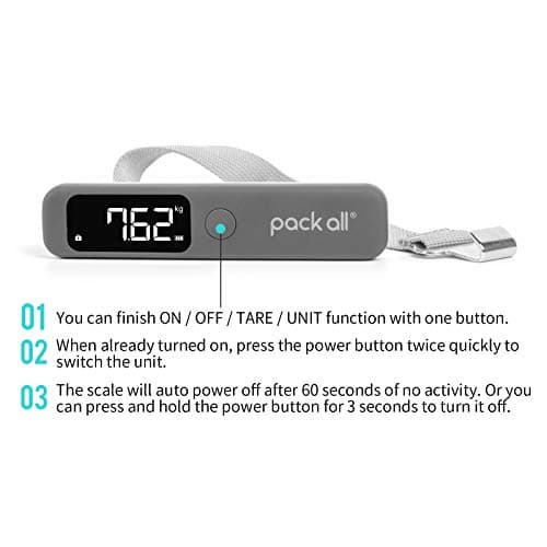 pack all Digital Luggage Scale for Travel, 110Lbs Capacity, 0.1Lb Precision — view 4