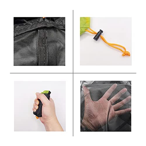 HLIWS Ultra-Light Net Bags Drawstring,Ideal for Camping and Hiking — view 4