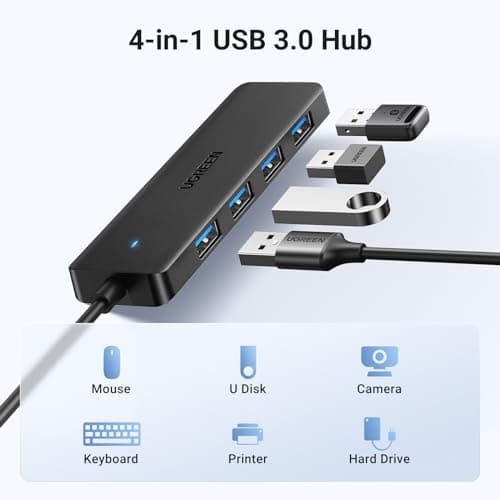 UGREEN USB C Hub, USB HUB 3.0 with 15CM Extension Cable, 4*USB-A Adapter — view 2