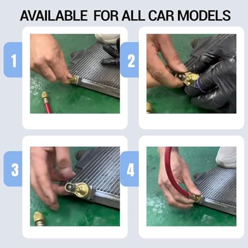 Car Air Conditioning Leak Detector Tool Set, Universal Leak Test Adapter for Car AC Systems Repair, Compatible with Vehicles from Europe, America, and Asia — view 5