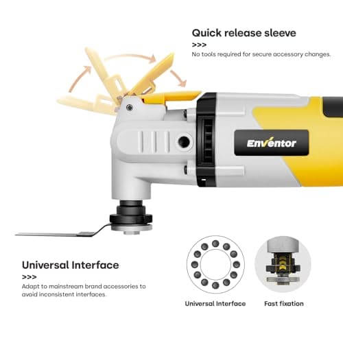 Enventor Oscillating Multi Tools, 280W 15000-22000 OPM, 6 Variable Speeds — view 4