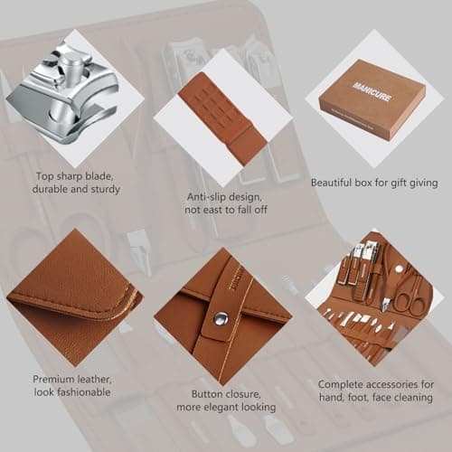 Manicure Set Professional Nail Clippers Pedicure Kit 16pcs — view 5