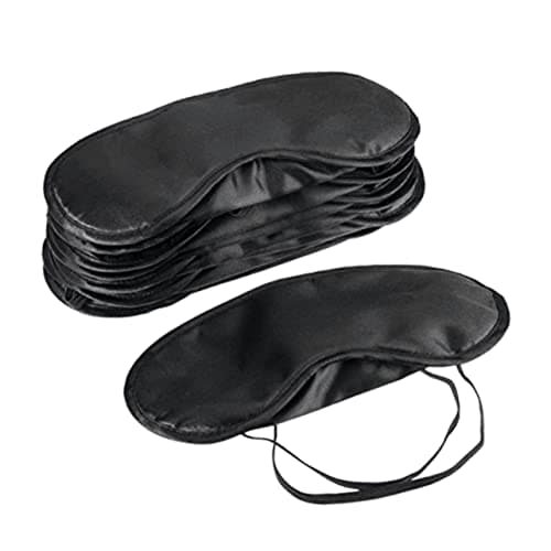 10 Pack Polyester Sleep Eye Masks for Women, Blackout Travel Eyeshades — view 6