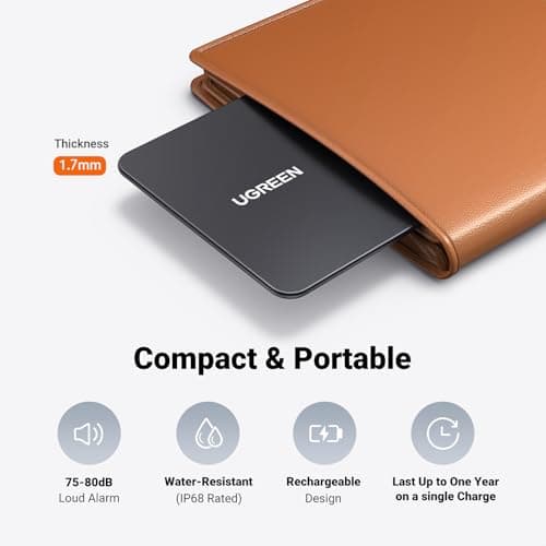 UGREEN FineTrack Slim Wallet Tracker for Apple Find My (iOS only), 1.7mm — view 3