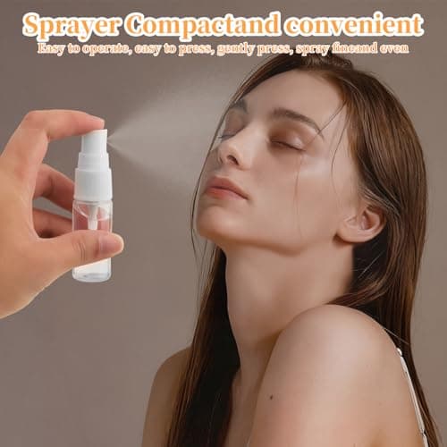 Notoke 7-Pack Small Spray Bottle Set - 5PCS 15ml Travel Spray Bottles with Cleaner & Tunnel, Clear Empty Fine Mist Bottles Refillable Liquid Containers for Perfume, Care Liquid, Cosmetics — view 4