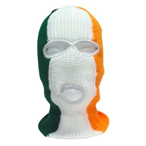 Gadgetking Ireland Balaclava Tricolour Green White Orange Flag Irish FACE MASK Celtic 3 Hole SKI MASK Tactical SWAT FACE Warmer Paintball Stealth SAS Men's Gift — view 2