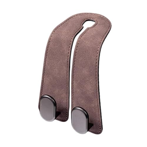 Purse Hook for Car - Double Metal Universal PU Leather Organizers | Car Seat Hooks | for Travel Road Trip Daily Driving Summer Camping Commute Picnic Vacation Outdoor Business