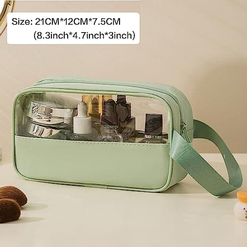 FIYUK Toiletry Travel Wash Bag Waterproof Portable Traveling Accessories Organizer for Women and Men, Green — view 2