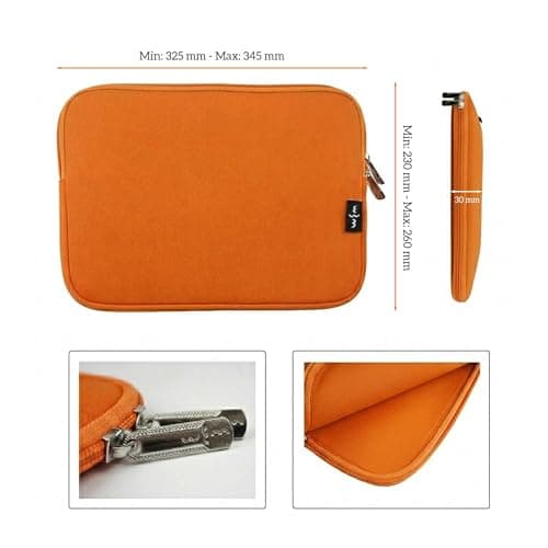 Emartbuy Orange Neoprene Laptop Sleeve 13-15 Inch — view 3