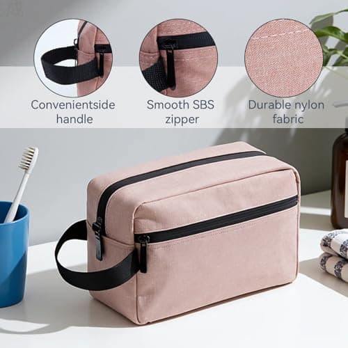 3Pcs Toiletry Bag for Man & Women, Portable Travel Wash Bag, Waterproof Toiletries Cosmetic Shaving Organizer Bag Portable Multifunctional Wash Bag with Handle — view 3