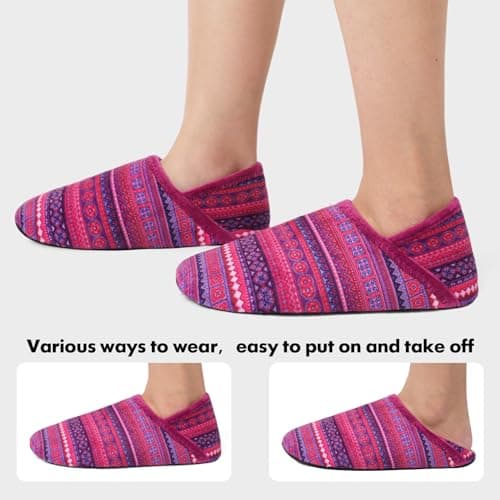 XIHALOOK Slippers for Women Men Cozy House Shoes Slip on Indoor Barefoot — view 3