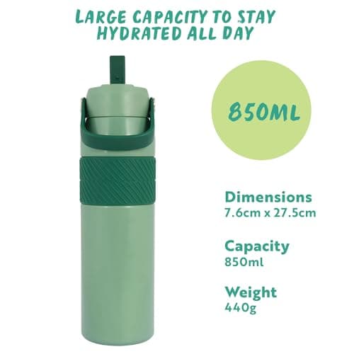 Polar Gear 850ml Insulated Water Bottle with Flip Straw Double Wall — view 4