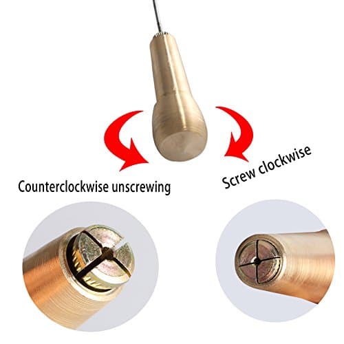 Co-link Copper Handle 4 Needles Sewing Awl Hand Stitcher Shoe Repair Tool Kit with 9m Nylon Cord Thread for DIY Sewing Repairing Canvas Leather (Gold +Black) — view 3