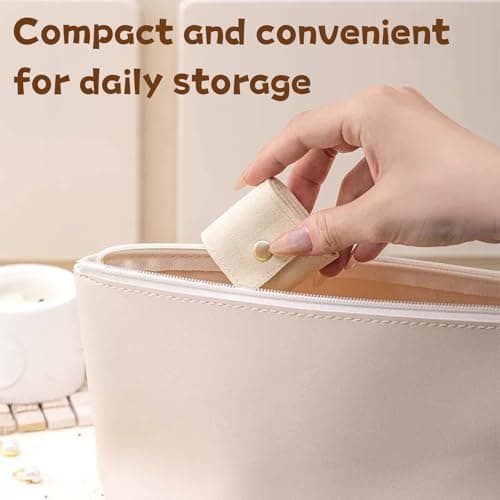 Nlsqw 3 PCS Travel Jewellery Pouch, Mini Travel Jewellery Bag, Foldable Portable Jewe-llery Pouch with Buckle, Traveling Essentials for Rings, Earrings, Necklaces — view 6