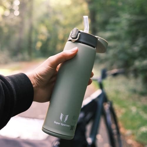Super Sparrow Water Bottle Stainless Steel 18/8 - Travel Mug - 750ml - Insulated Metal Water Bottle - BPA Free - Leakproof Drinks Bottle — view 5