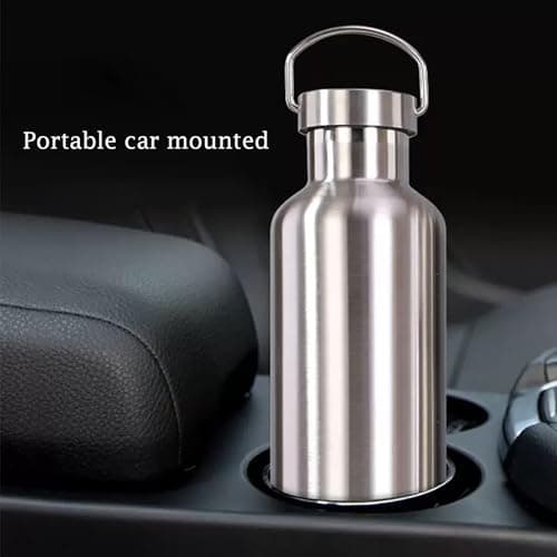 Water Bottle Stainless Steel Insulated 500ml with Leakproof Lid and Handle, Double Wall Vacuum Travel Bottle for School, Hiking, Travel - Reusable Metal Standard Mouth Flask for Everyday Use (Blue) — view 4
