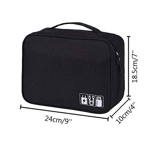 Kaxich Electronics Accessories Bag Travel Gadget Bags Portable Cable Organizer Case Waterproof Universal for Adapters Memory Cards, USB Cables — view 4