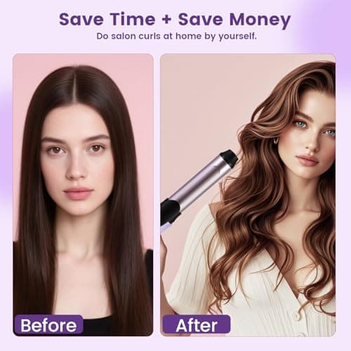Mini Cordless Curling Wand, 20mm Portable Travel Curling Tongs with 3 Temperature Levels, USB Rechargeable Hair Curling Iron Fast Heating & Ceramic Coating Hair Curler for Women Short & Medium Hair — view 3