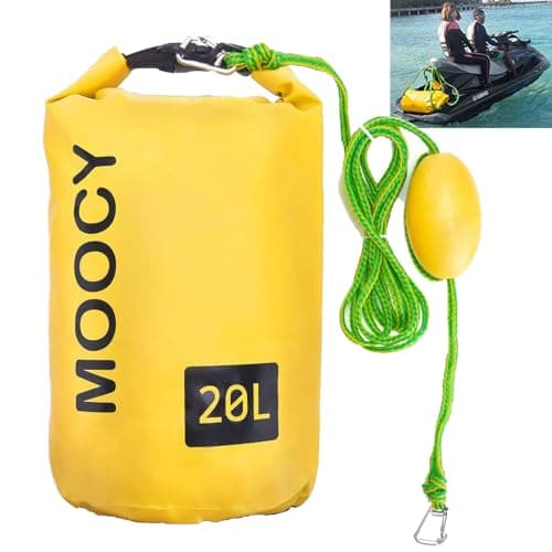 PWC Sand Bag Anchor & Dry Bag - 2 in 1 Jet Ski Kit With Adjustable Buoy for Float, Pool, Jetski, Kayak, Seadoo, Paddle Board, Waverunner, Watercraft, and Swim Mat