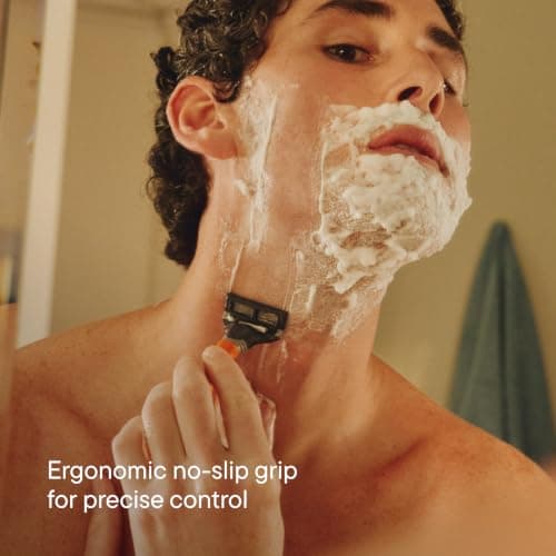 Harry’s Original Razors for Men, 5-Blade Razor Set – 1 Blue Handle, 5 Razor Blade Refills, 60ml Shave Gel, Travel Blade Cover — view 4