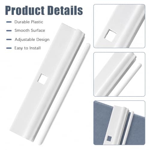20 PCS DIY Adjustable Vertical Blind Hanger, Replacement Vertical Blind Top Hangers for 89 mm Slats, Vertical Blinds Repair Parts Set, White Blind Slats Accessories Kit with Bottom Weights — view 3