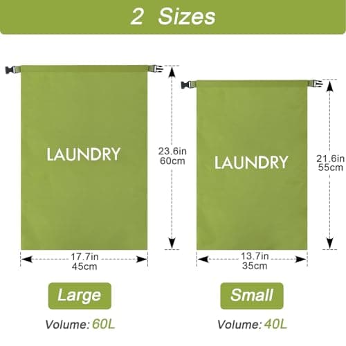 CANBOX 2 Pack Travel Laundry Bag, Nylon Washing Bags for Laundry, Camping — view 3