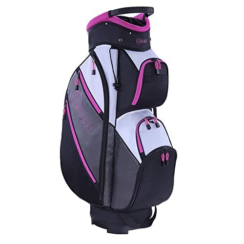 Ram Ladies' Lightweight Golf Cart Bag with 14 Way Dividers - Grey/Pink — view 2