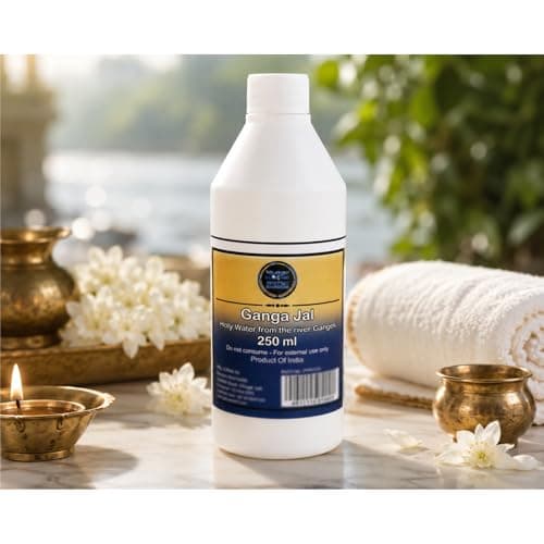 Ganga Jal Holy Water 250ml Pure Gangotri Water for Pooja Rituals Mandir Home Temple Spiritual Ceremonies Daily Prayer Use Hindu Religious Water Bottle for Aarti Abhishek Festivals Devotional Use — view 3