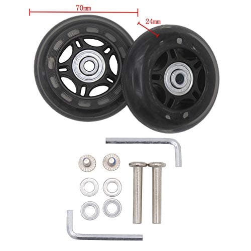 Leen4You Luggage Suitcase Replacement Wheels With Screws Axles Repair Tool for Luggage Suitcase Trolley,Skate Replacement Wheels(Pack of 2) — view 3