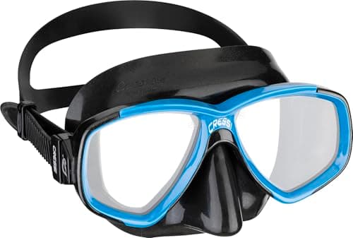 CRESSI Perla Mask Black/Blue-Single Perla Mask for Diving and Snorkelling, Black/Blue, One Size, Unisex — view 4