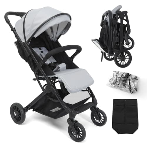 SOLIDEE Baby Stroller Pushchair, Compact Travel Pram with Adjustable Seat