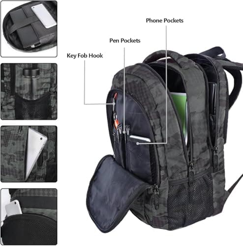 MATEIN 15.6 Inch Travel Laptop Backpack, Work Bag Lightweight Laptop Bag — view 4