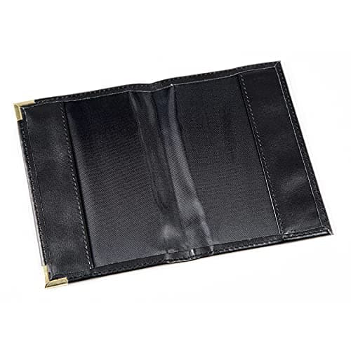 Esposti British Passport Holder | UK Passport Wallet | UK Passport Cover | Non EU | Premium PU Leather | Gold Protective Corners | Black — view 4