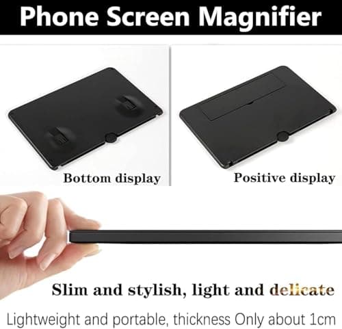 Goevcclei 14" Inch phone magnifier screen,HD Phone Amplifier with Folding Stand Holder Portable Movie Video Game Enlarger 3d Movies Phone Projector Gadgets for Gifts — view 4