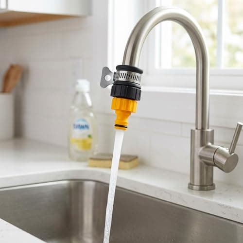 2PCS Hose Pipe Tap Connector Set, Universal Hose to Tap Connector with 12-16mm Adapter, Indoor Outdoor Tap to Hose Connector UK for Garden Watering, Car Washing, Kitchen and Bathroom Use — view 5