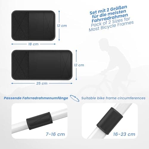 Siegvoll Bicycle Frame Protector with 2 Different Sizes Transport Protection for Thule Bike Racks Carbon Frame Protection Anti Rub and Scratch — view 3