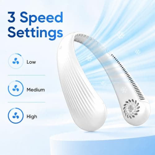 Umbrean Neck Fan Personal Cooling Fan 2000mAh White — view 4