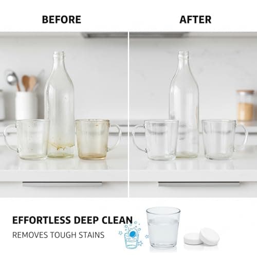 Water Bottle Cleaning Tablets 24-Count - Deep Stain & Odor Remover for Hydro Flask, Yeti, Tumblers, Coffee Mugs & Hydration Bladders - Reusable Effervescent Cleaner, No Scrubbing Required — view 6