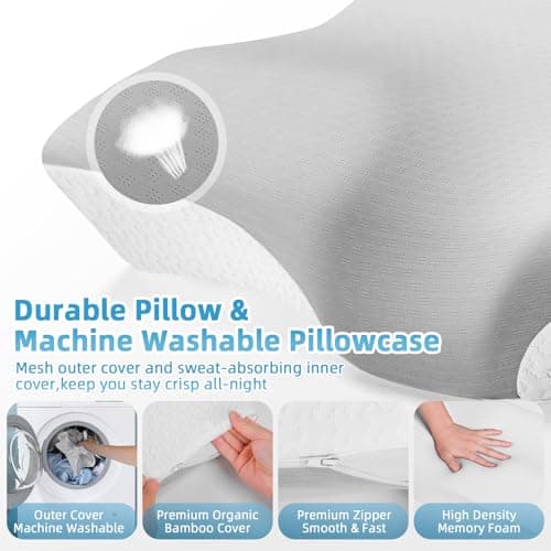 Ecosafeter 2026 Upgrade Memory Foam Pillow- Cervical Orthopedic Deep Sleep Neck Pillow-Superior Comfort for Neck Shoulder Pain Sleeping — view 2