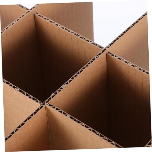 LABRIMP Box of Wine 6 Bottles Moving Box Dividers, 5pcs Paper Grid Inserts with Individual Compartments, Reusable Protection for Glassware Packing and Secure Transport — view 3
