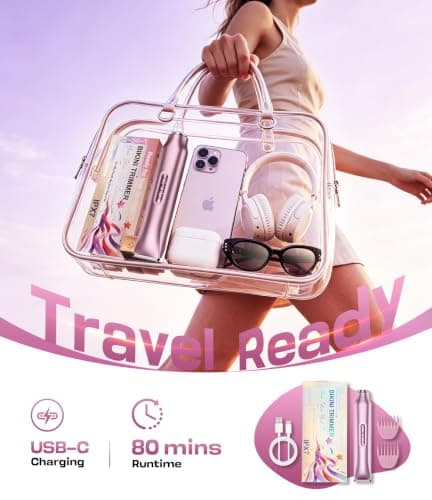 Lady Shavers for Women, 2-in-1 Painless Bikini Trimmer Women & Facial Hair Remover, Wet/Dry Rechargeable Electric Razor with Battery Indicator, Portable for Face, Underarm, Legs & Pubic Hair, Pink — view 6