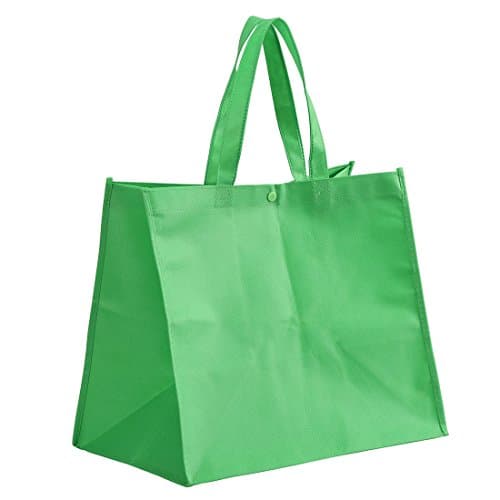 Tosnail 12 Pack Large Reusable Grocery Tote Bag with Handles Durable Foldable Non-Woven Shopping Bags - 3 Colors — view 4