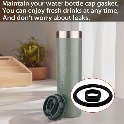 (7 Pack) ubber Seal Replacement for Stanley AeroLight Transit Bottle,Seal Gasket for Stanley AeroLight 16oz/20oz Transit Bottle Leak Proof Insulated Travel Tumbler (7, Black/Gray/Green) — view 2