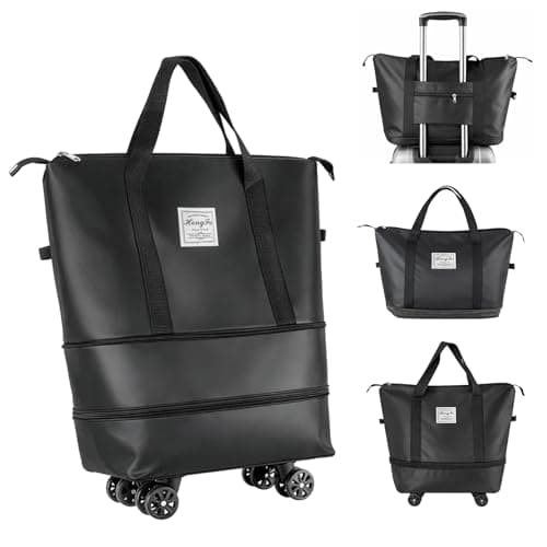 GREENSAPPIRE Travel Bag Travel Duffle Bag with Removable Wheels Expandable